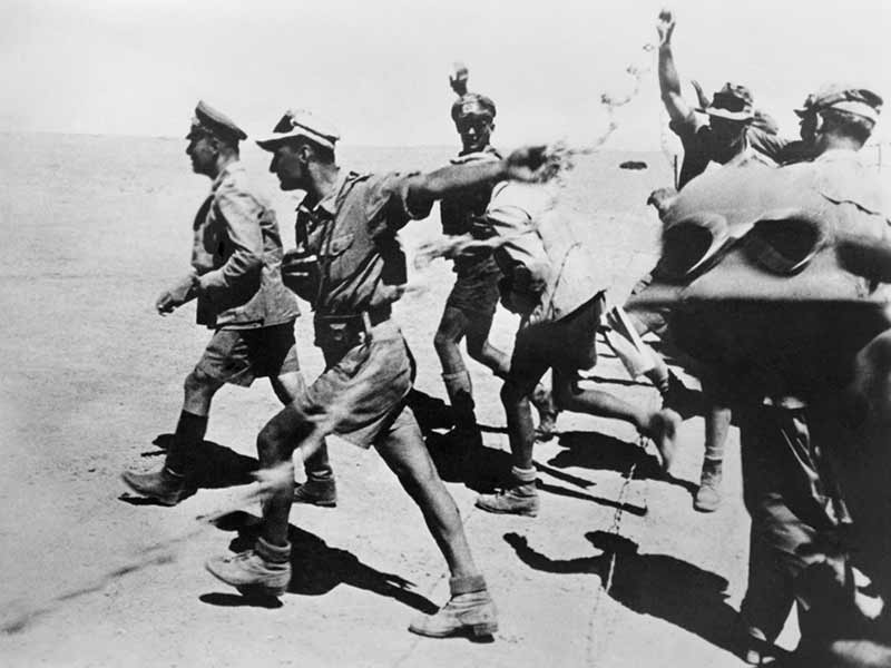 General Erwin Rommel in the desert near El-Alamein