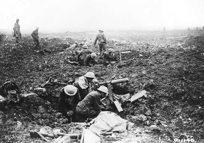 Canadian machine gun squad at Vimy Ridge