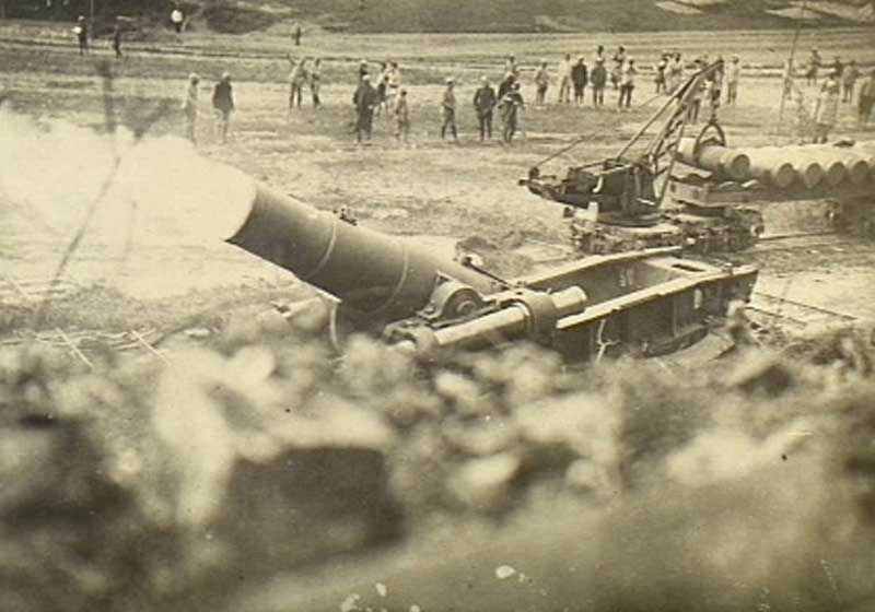 French Filloux mortar firing